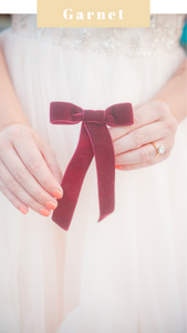 Garnet Velvet Bow